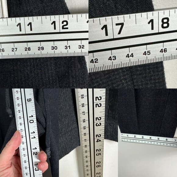 Aritzia The Group Babaton Jimmy Pants Charcoal Grey Plaid Womens Sz XXS Minimal - Picture 13 of 15